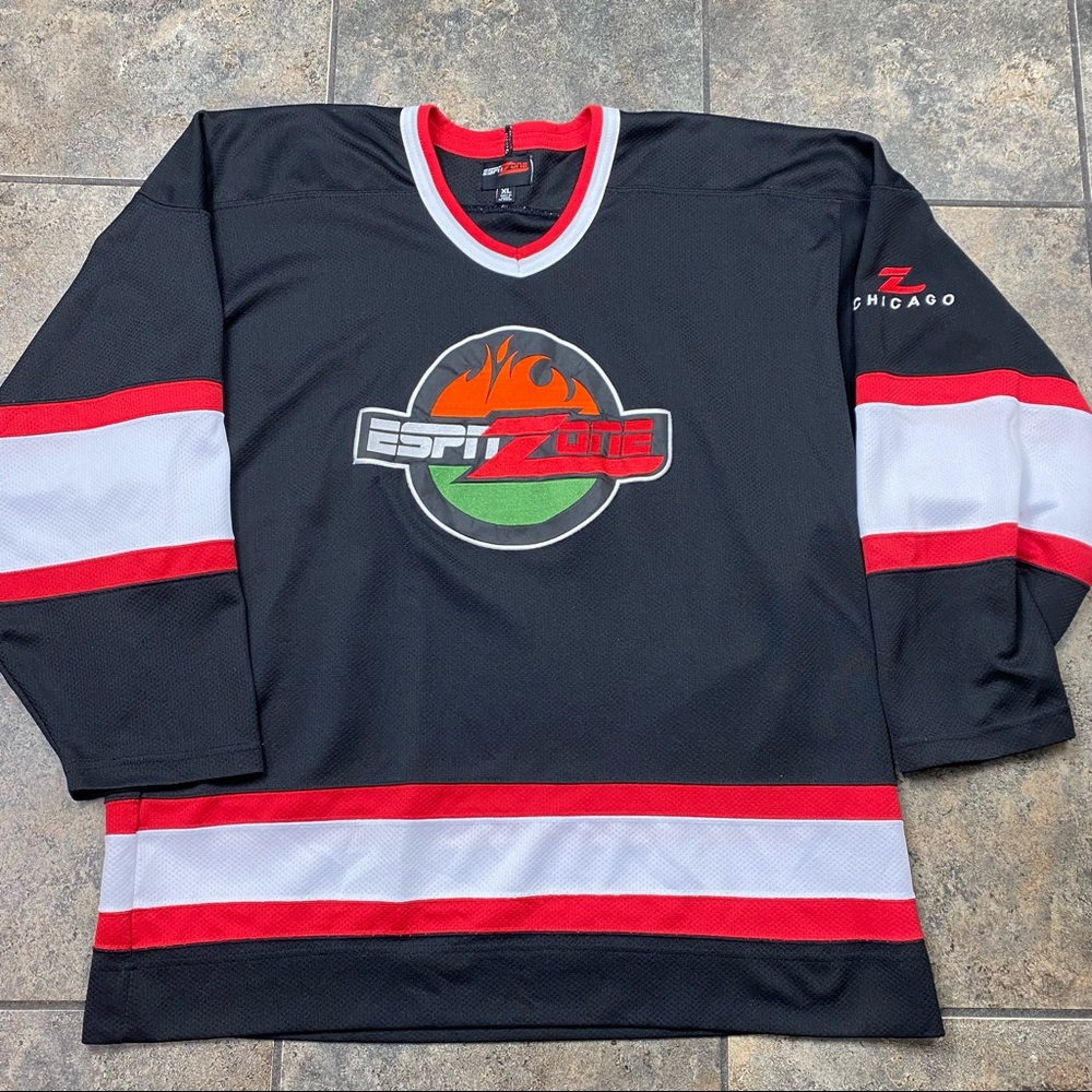 VTG 90’s ESPN Zone Chicago Hockey Jersey Size XL